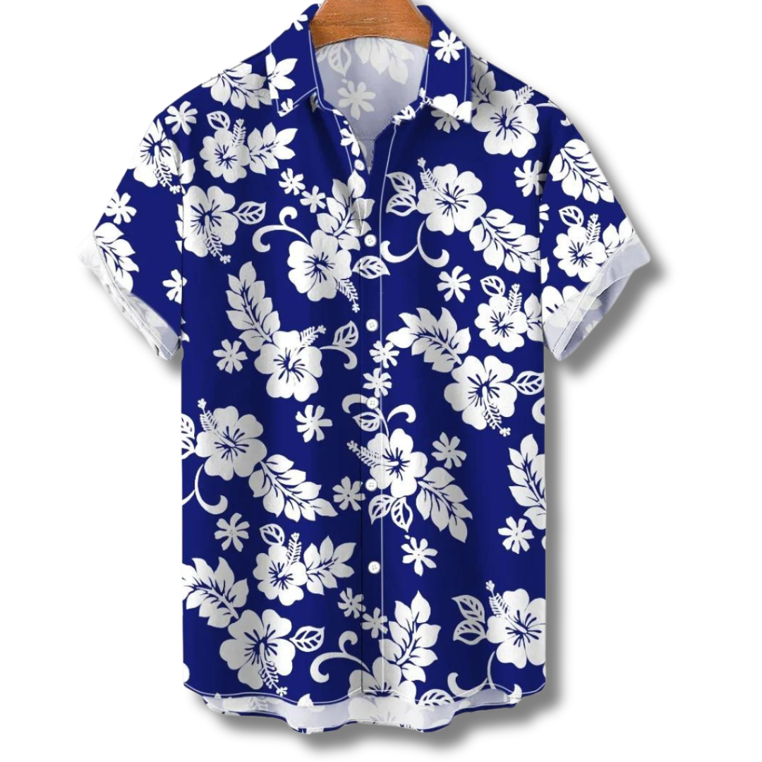 Hawaiian Breeze Heren Korte Mouw Print Shirt