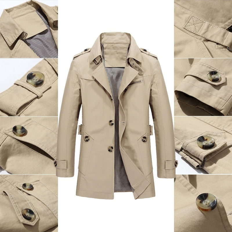 Austin | Klassieke Dubbelrijige Trenchcoat