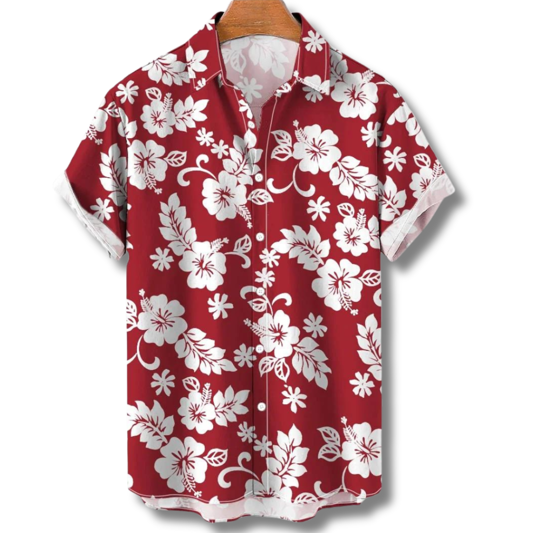 Hawaiian Breeze Heren Korte Mouw Print Shirt