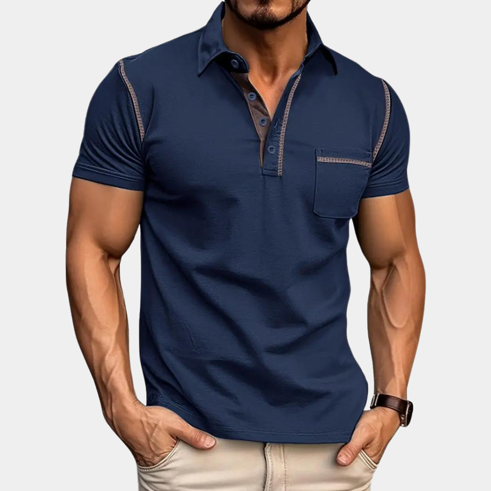 Casual Slim-Fit Polo met borstzak