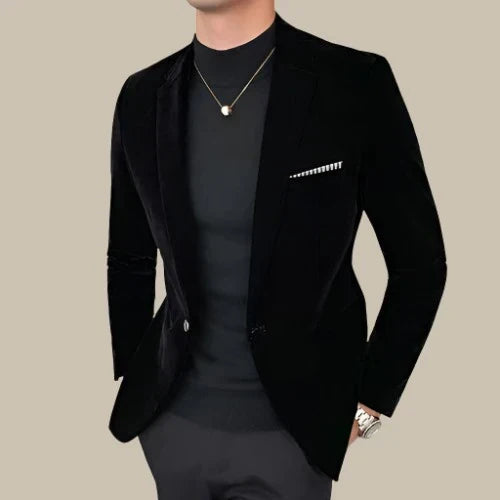 Henry | Premium Italiaans Slim Fit Fluwelen Blazer