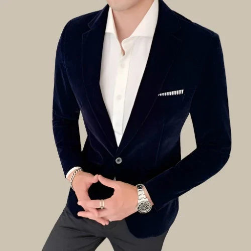 Henry | Premium Italiaans Slim Fit Fluwelen Blazer