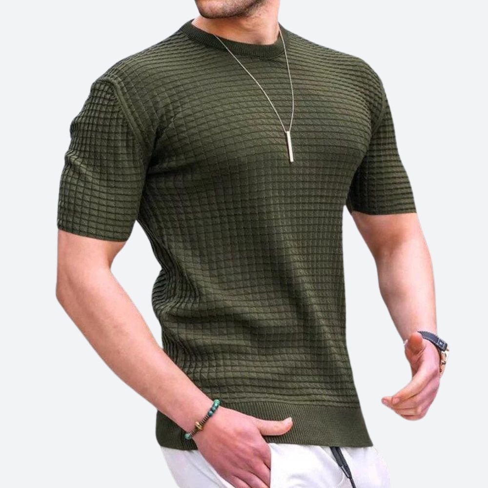 Grego | 3D Wafel casual t-shirt