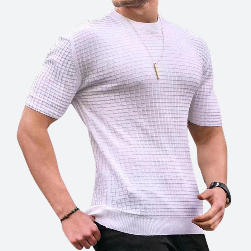 Grego | 3D Wafel casual t-shirt