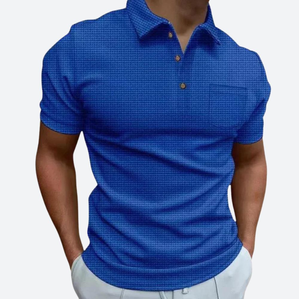 Mode Baron | Getailleerd poloshirt met klassieke knoopaccenten