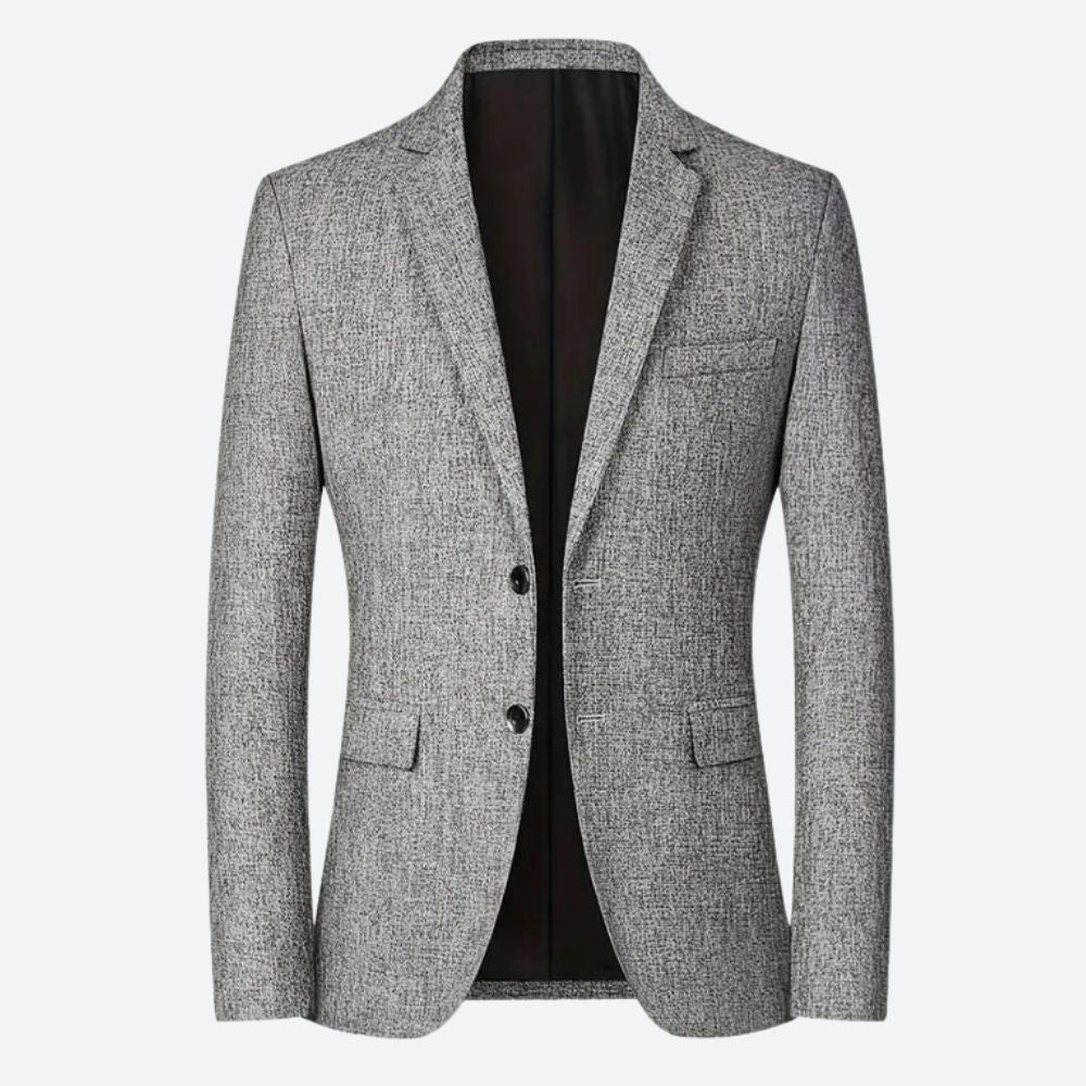 Mode Baron | Klassieke wollen blazer met slanke pasvorm