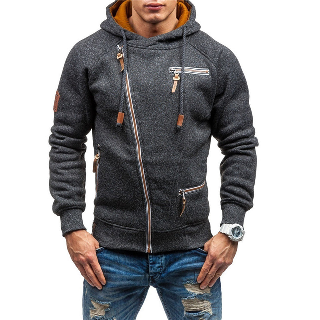 Mode Baron | Fleece vest met capuchon voor heren